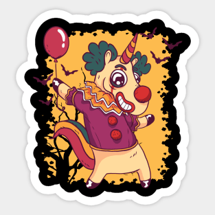 Clown Unicorn Sticker